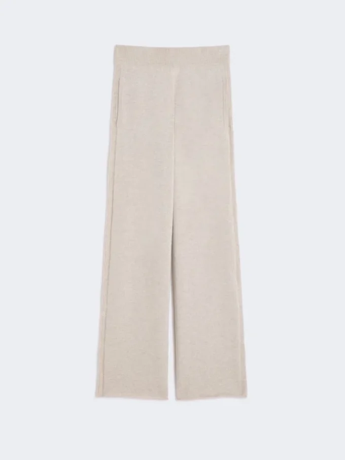 Bukser i kashmirgarn, beige