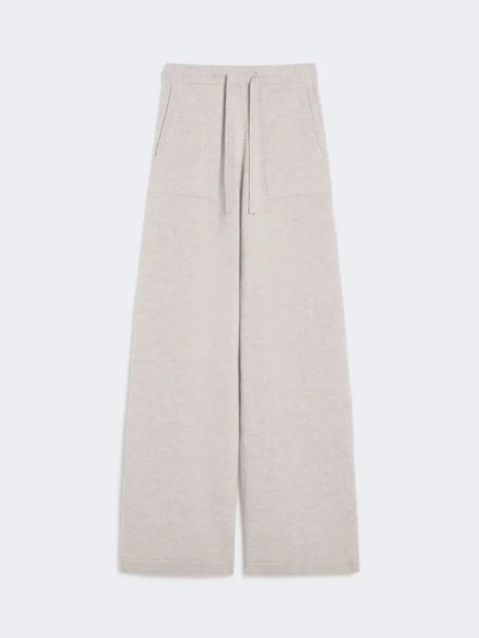 Bukser i ull og kashmir, beige