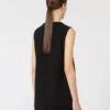 Cady-bluse med rund hals, svart