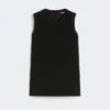 Cady-bluse med rund hals, svart