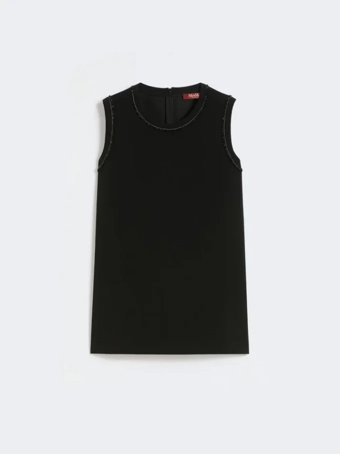 Cady-bluse med rund hals, svart