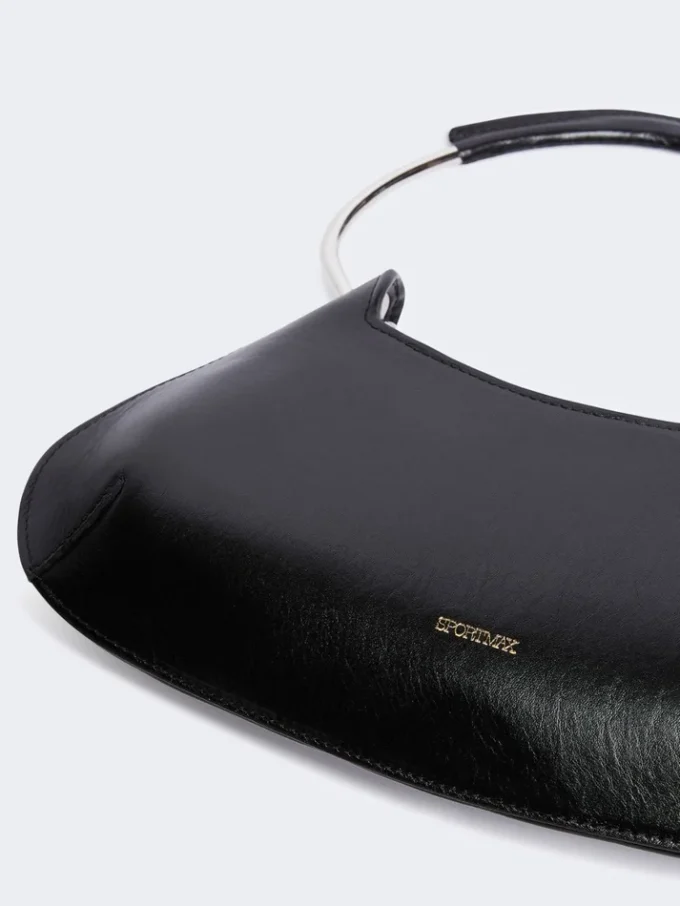 Caju mini skinnveske, svart