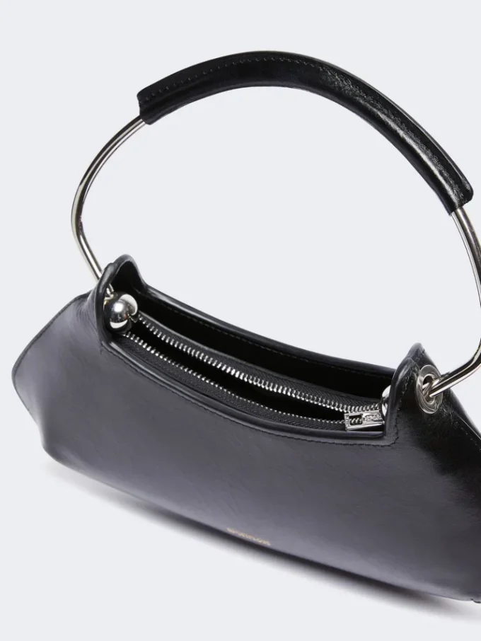 Caju mini skinnveske, svart