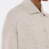 Cardigan i ull og kashmir, beige Cardigan i ull og kashmir, beige