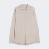 Cardigan i ull og kashmir, beige Cardigan i ull og kashmir, beige
