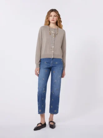 Cardigan i ull og kashmir, turtledove