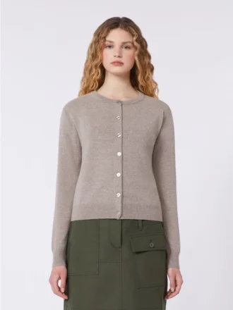 Cardigan i ull og kashmir, turtledove