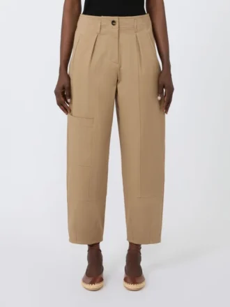 Cargo-bukse i bomulls-bull-denim, sand