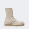 Combat-støvler i ren kashmir, beige