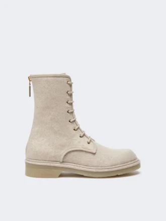 Combat-støvler i ren kashmir, beige
