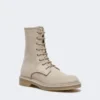 Combat-støvler i ren kashmir, beige