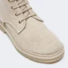 Combat-støvler i ren kashmir, beige