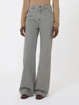 Denimbukser med rett passform, svart