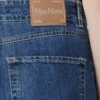 Denimjeans med vid ben, midnattsblå
