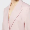 Dobbeltradet blazer i ull, mohair og silke, beige-rosa