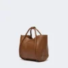 Ekstra liten marineveske i skinn, brunbronse