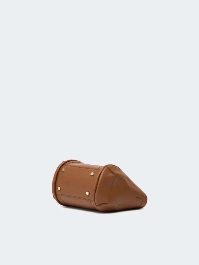 Ekstra liten marineveske i skinn, brunbronse