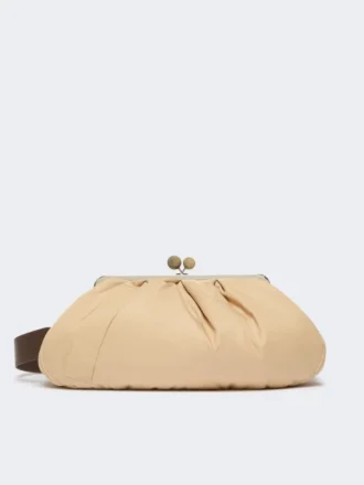 Ekstra stor, polstret Pasticcino-veske i teknisk gabardin, beige