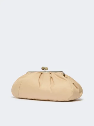 Ekstra stor, polstret Pasticcino-veske i teknisk gabardin, beige