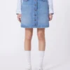Ekte denimminiskjørt, marineblått Ekte denimminiskjørt, marineblått