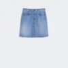 Ekte denimminiskjørt, marineblått Ekte denimminiskjørt, marineblått