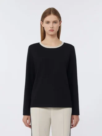 Enkel jersey-T-skjorte, svart