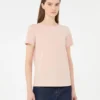 Enkel T-skjorte i bomullsjersey, rosa