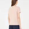 Enkel T-skjorte i bomullsjersey, rosa