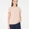 Enkel T-skjorte i bomullsjersey, rosa