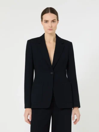 Enkeltradet blazer i piqua-jersey, ultramarin