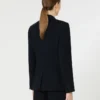 Enkeltradet blazer i piqua-jersey, ultramarin