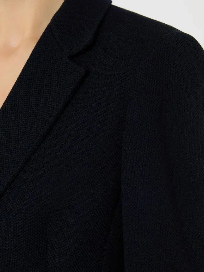 Enkeltradet blazer i piqua-jersey, ultramarin