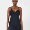 Envers-sateng-camisole-top, midnattsblå