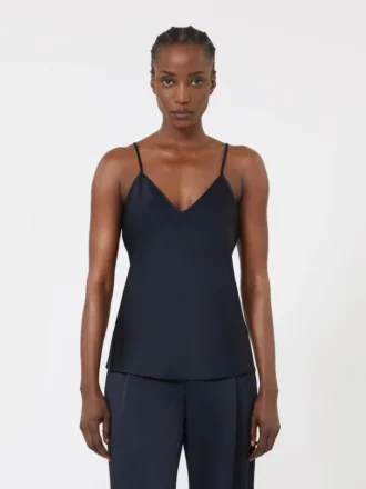 Envers-sateng-camisole-top, midnattsblå