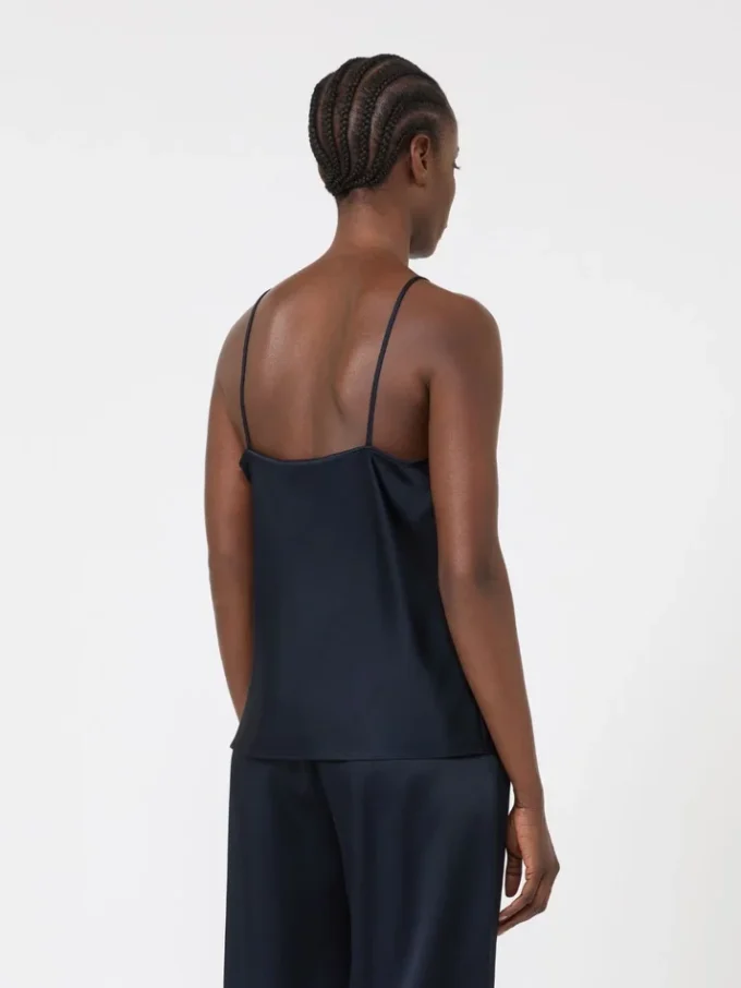 Envers-sateng-camisole-top, midnattsblå