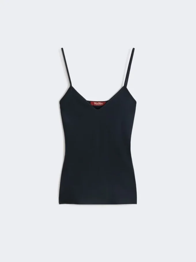 Envers-sateng-camisole-top, midnattsblå