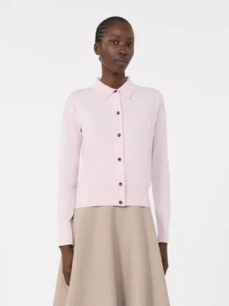 Feminint ullcardigan, rosa