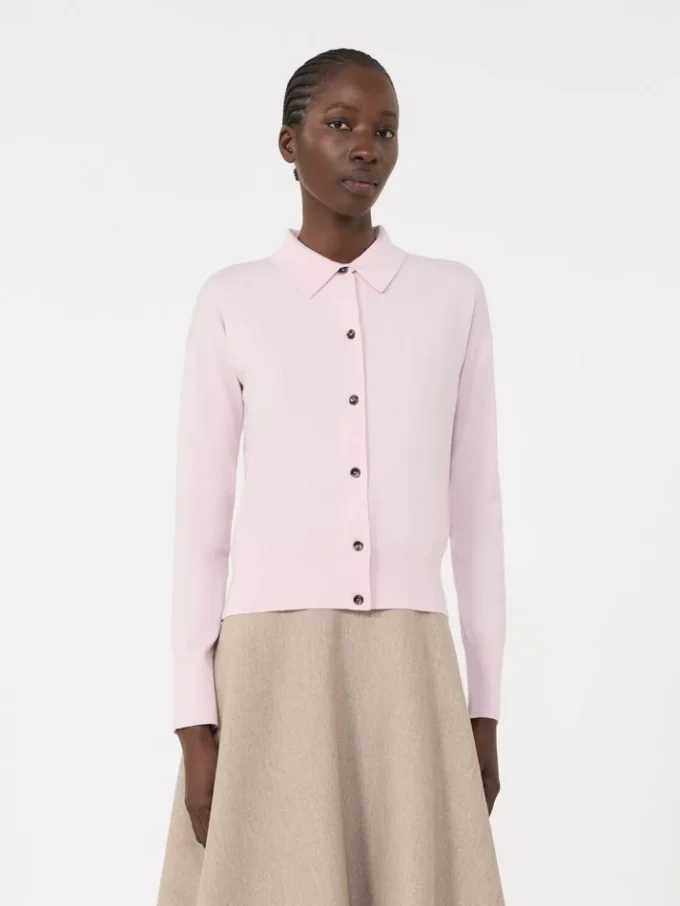 Feminint ullcardigan, rosa