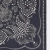 Firkantet foulard i silke med trykk, midnattsblå Firkantet foulard i silke med trykk, midnattsblå