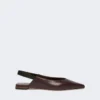 Flate slingbacks i nappaskinn, bordeaux