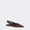 Flate slingbacks i nappaskinn, bordeaux