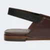 Flate slingbacks i nappaskinn, bordeaux