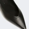 Flate slingbacks i nappaskinn, svart