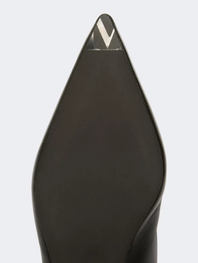 Flate slingbacks i nappaskinn, svart