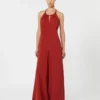 Flytende jumpsuit i envers-sateng, rød Flytende jumpsuit i envers-sateng, rød