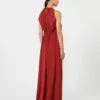 Flytende jumpsuit i envers-sateng, rød Flytende jumpsuit i envers-sateng, rød