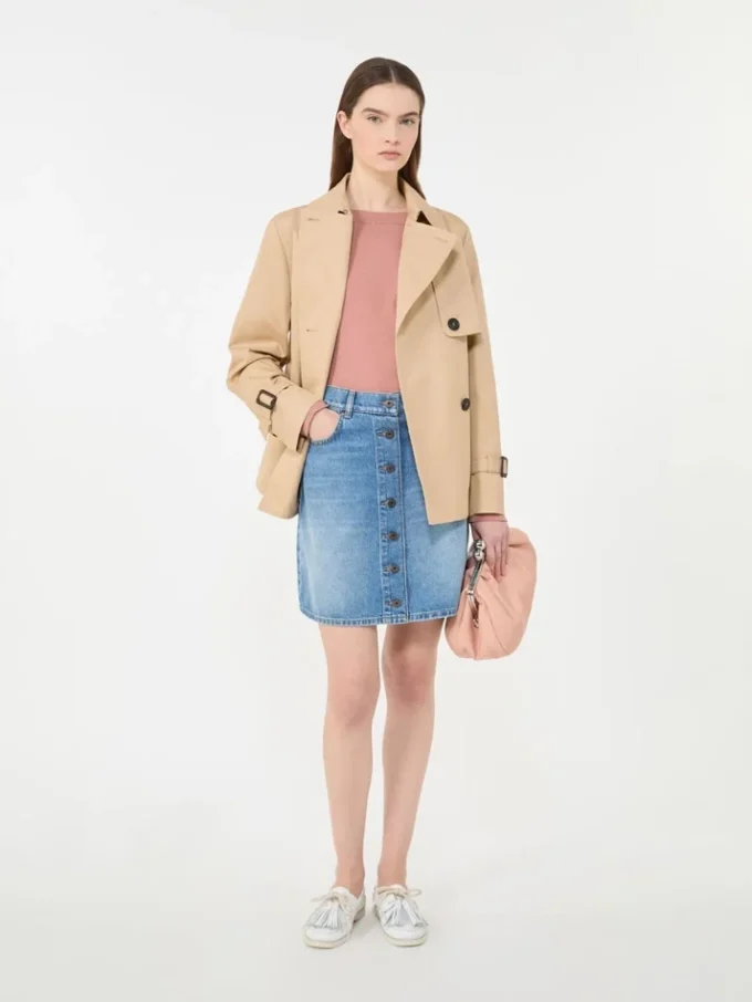 Genser i silke- og bomullsgarn, rosa