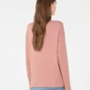 Genser i silke- og bomullsgarn, rosa