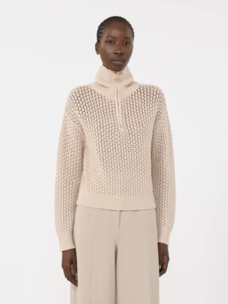 Genser i ull, kashmir og lurex, albino