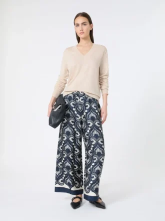 Genser i ull og kashmir, beige